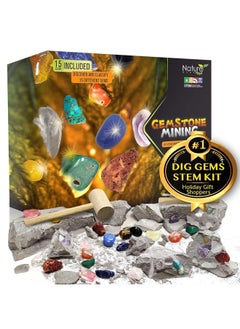 Nature Gear Gemstone Dig Kit for Kids 4-10: STEM Science Exploration, Discover Learn with Gem Guide, Crystal Excavation, National Geographic Rock Fossil Collection, Educational Toy Adventure Tools Set Ages 5-8  - Image 4