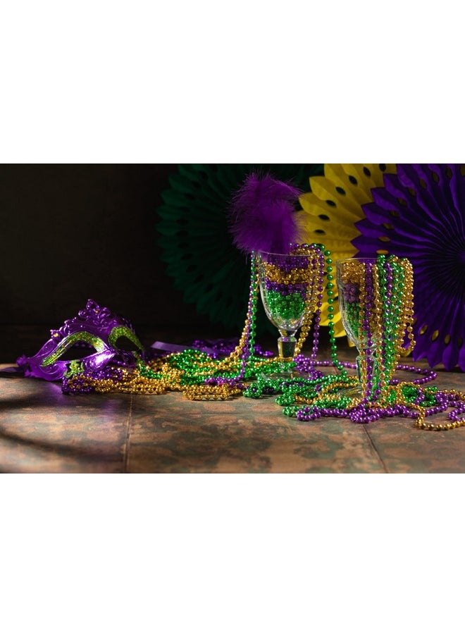 جيفت إكسبرس مجموعة من 144 خرزة من الذهب الأرجواني والأخضر من مجموعة Mardi Gras، تشكيلة قلادات خرز Mardi Gras، خرزات رمية بكميات كبيرة، خرز Gasparilla  - Image 4