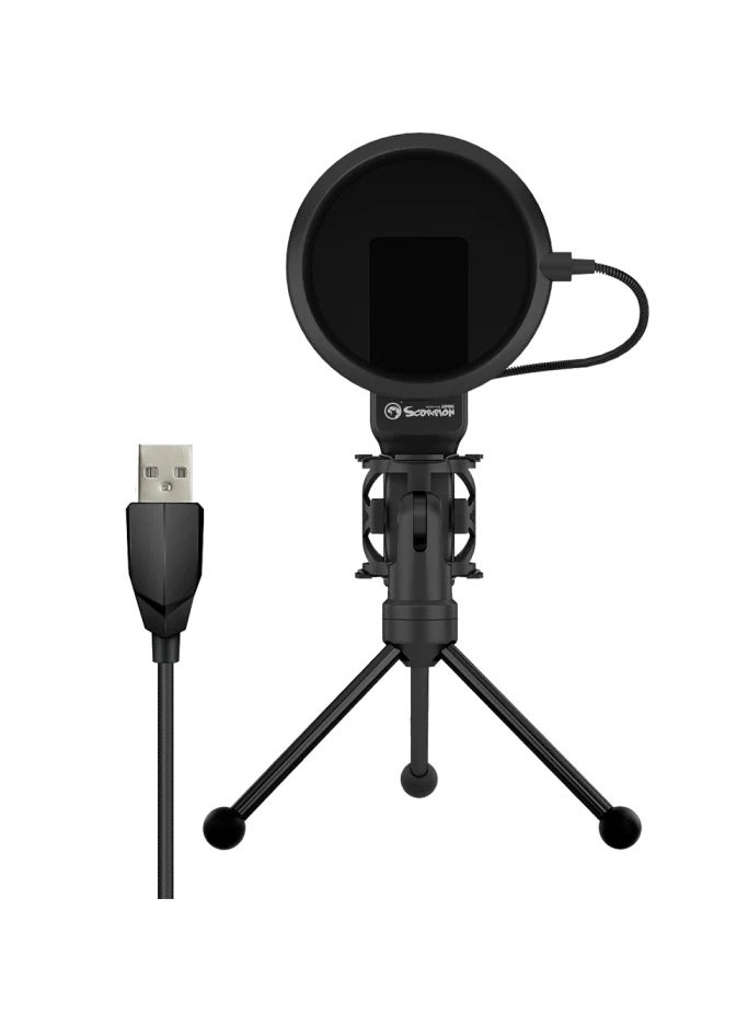 MARVO - Scorpion MIC-03 Omnidirectional USB Desktop Microphone, Desktop Gaming Microphone, Computer Desktop Mic For Mac/PS4/PS5 - Image 1