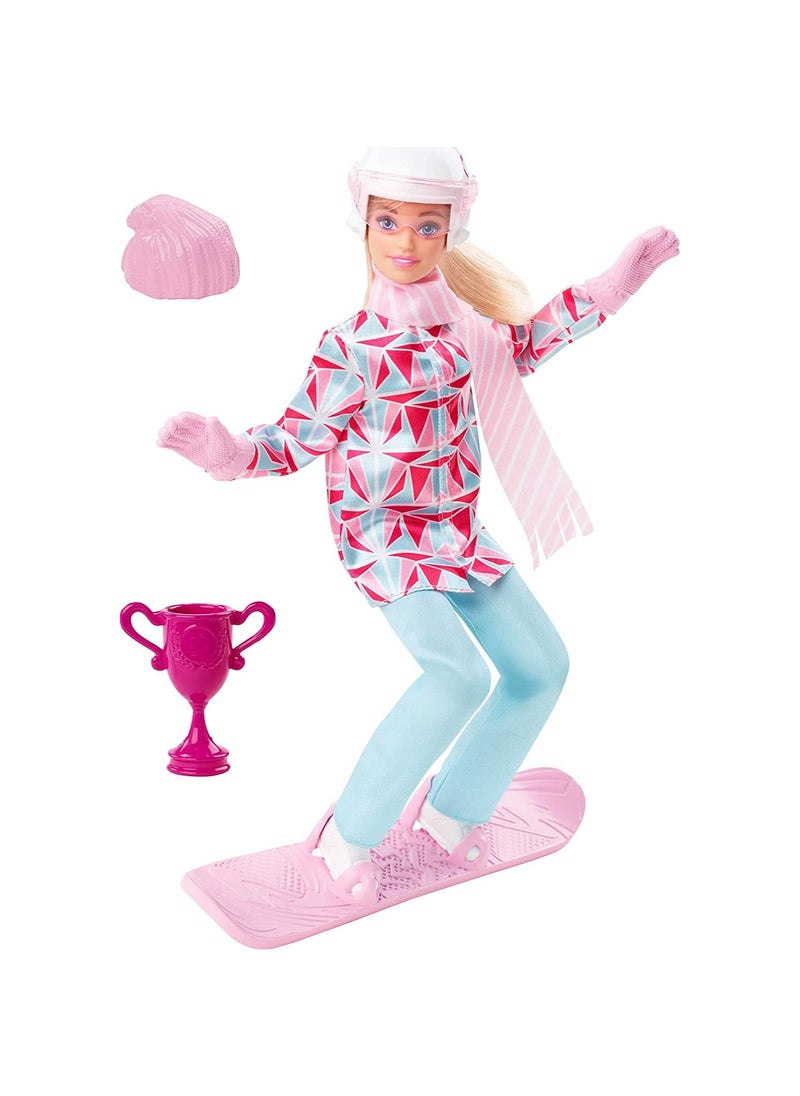 Barbie You Can Be Anything Snowboarder Doll HCN32  - Image 1