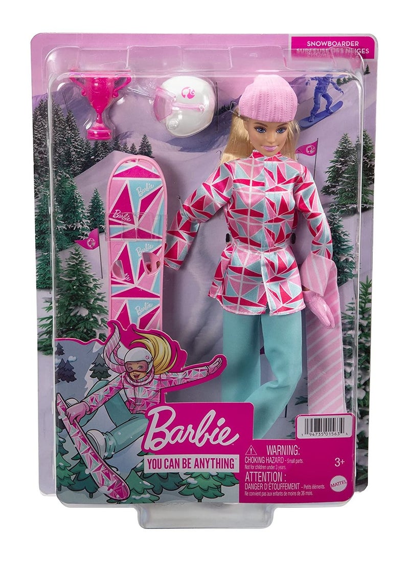 Barbie You Can Be Anything Snowboarder Doll HCN32  - Image 2