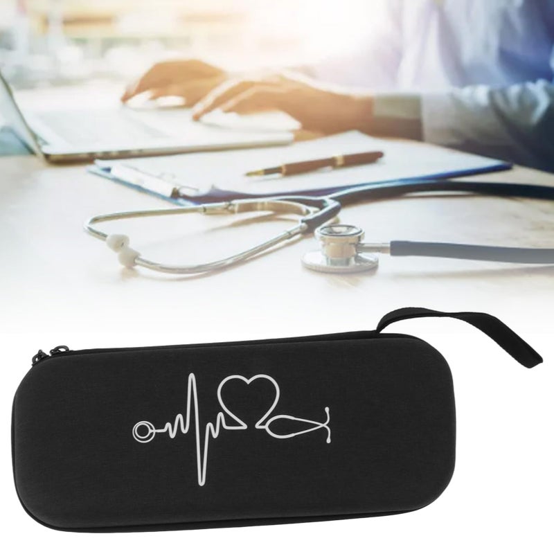 Shockproof EVA Hard Stethoscope Storage Case Nurse Essentials Accessories Black - Image 5
