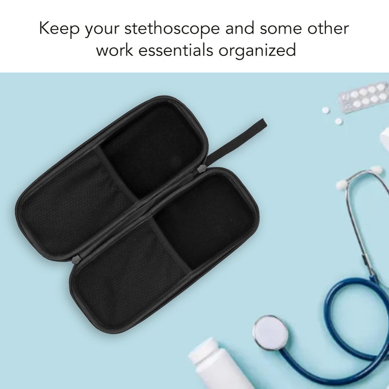 Shockproof EVA Hard Stethoscope Storage Case Nurse Essentials Accessories Black - Image 4
