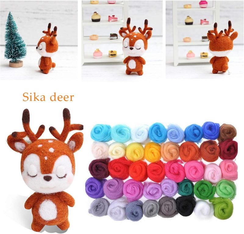 Wool Felting Kit: 40 Individually Wrapped Pieces Of Soft Merino Wool Roving - Moisture-Protected Vibrant Colors For Effortless Organization Needle Felting Supplies For Beginners & Fiber Art Hobbyists - Image 3