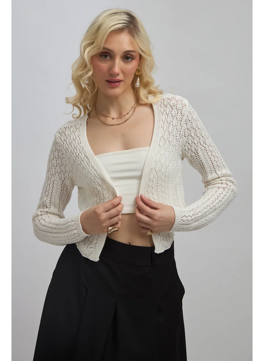 فيرجيو Virgio India Trucotton Knitted Front-Open Cardigan