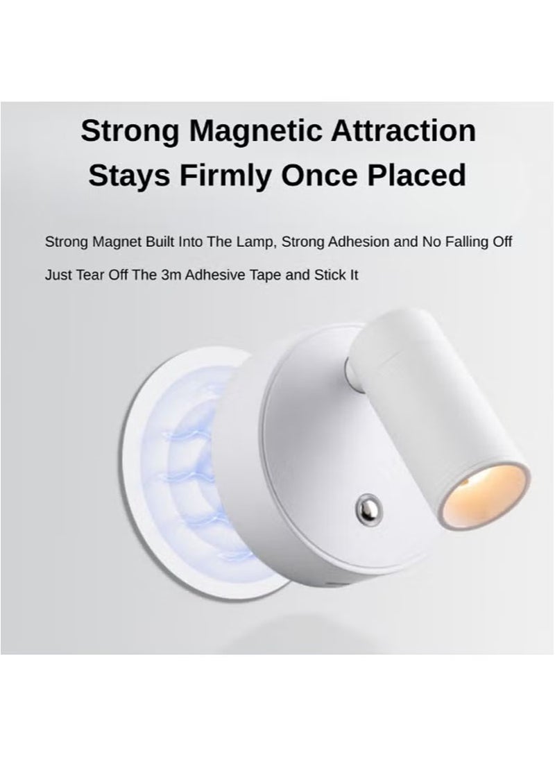 Apustim 2 Piece Wireless Indoor Spotlight, Magnetic Spotlight，3 Color Adjustable Wall Light with Remote Control for Wall Art，Plants，Accent Lighting （Black） - Image 5