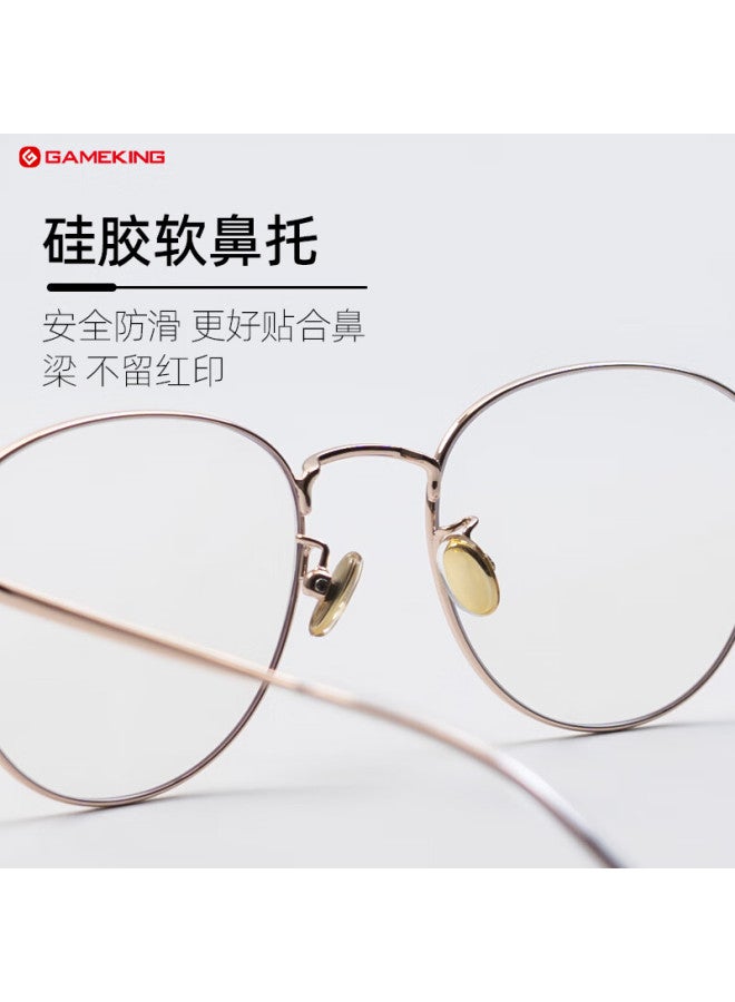 Gameking Blue Light And Radiation Protection Gl Uni Titanium Frame Non-prescription Eyewear Frame Compatible With Prescription 1505 Rose Gold - Image 3