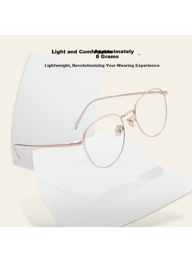 Gameking Blue Light And Radiation Protection Gl Uni Titanium Frame Non-prescription Eyewear Frame Compatible With Prescription 1505 Rose Gold - Image 2