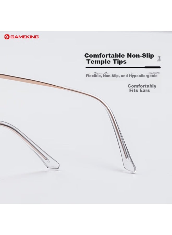Gameking Blue Light And Radiation Protection Gl Uni Titanium Frame Non-prescription Eyewear Frame Compatible With Prescription 1505 Rose Gold - Image 5