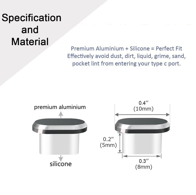 KASIYLUX سدادة مضادة للغبار من نوع USB C - عبوة 2 قطعة لتغطية منفذ الشحن مع صندوق حمل ومثبت كابل لجهاز iPhone 16 Plus 15 Pro Max ولجهاز Samsung S25 S24 A53 A54 Flip S23 ولجهاز Google Pixel 6 7a 8 8a 9 - Image 4