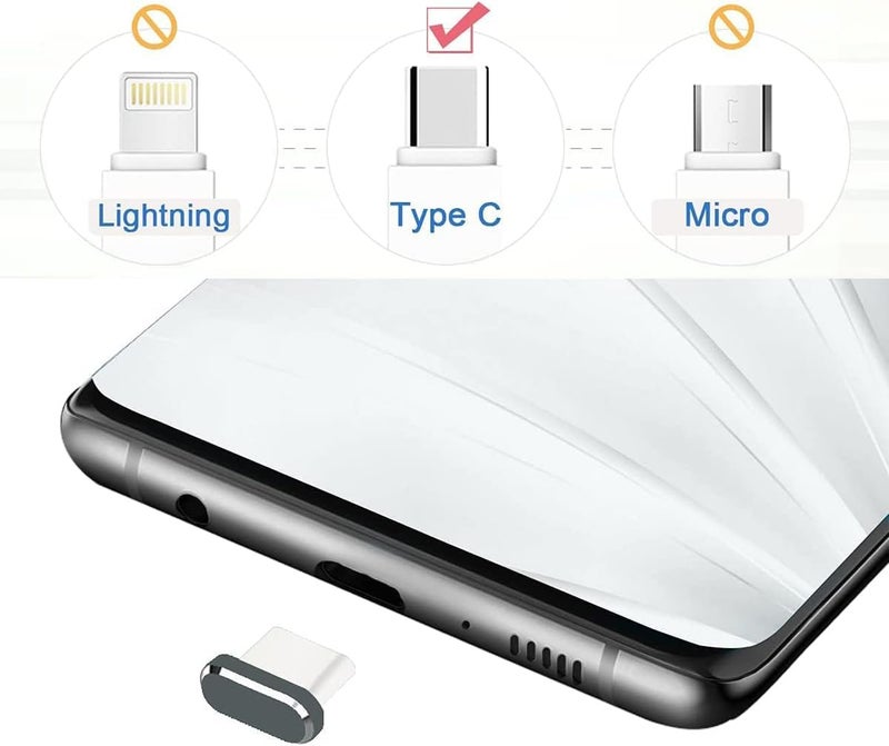 KASIYLUX سدادة مضادة للغبار من نوع USB C - عبوة 2 قطعة لتغطية منفذ الشحن مع صندوق حمل ومثبت كابل لجهاز iPhone 16 Plus 15 Pro Max ولجهاز Samsung S25 S24 A53 A54 Flip S23 ولجهاز Google Pixel 6 7a 8 8a 9 - Image 2