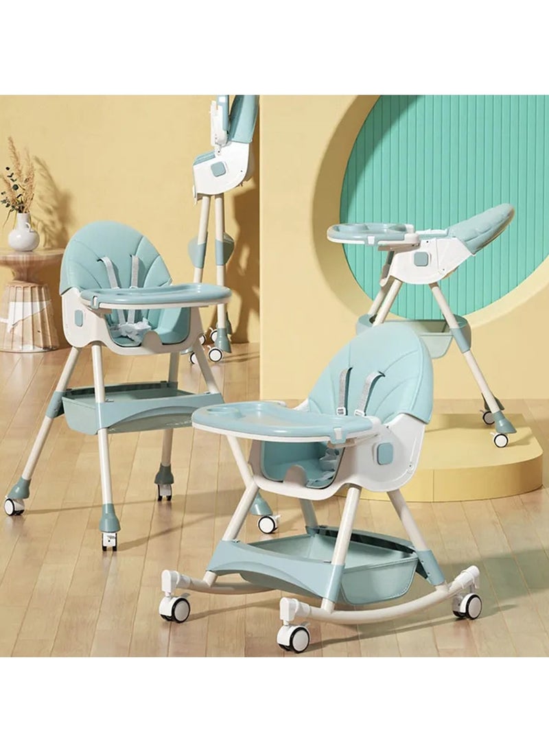 Adjustable Multifunctional Portable Foldable Dining Highchair With Removable Tray-Green - pzsku/ZEBE10D79E5E4DA0AC27FZ/45/_/1731858995/f77850e4-804b-4982-9405-294f812d0833