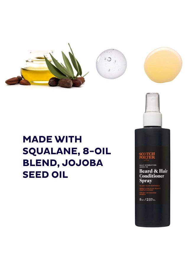 scotch porter Scotch Porter Daily Hydration Conditioner Spray for Beard & Hair | Coconut, Avocado & More | 8oz Bottle with Pump  - Image 4