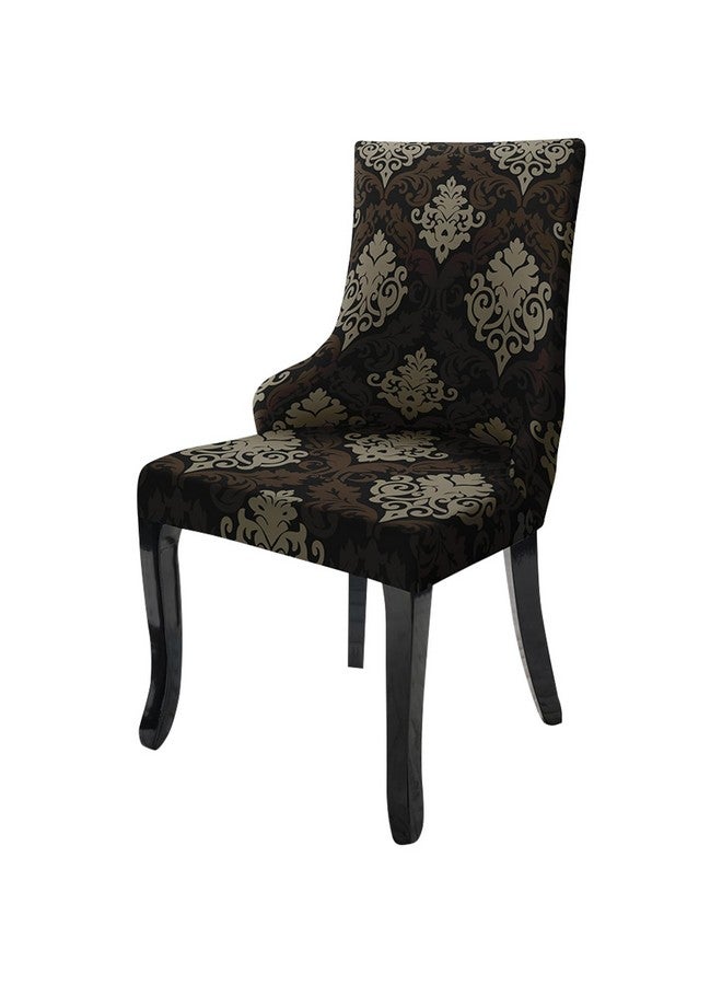 House of Quirk Wingback American Side Chair Slipcover-Accent Chair Cover Slipcover with Arm,Washable Dining Chair with Nailed Trim Protector for Dining Living Room (Black Motif) - Image 1