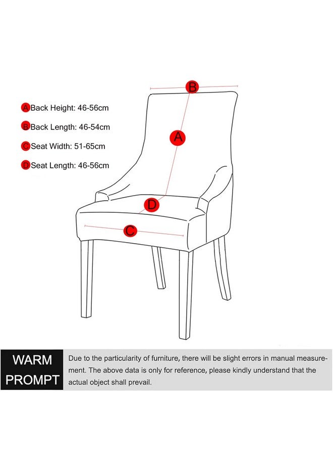 House of Quirk Wingback American Side Chair Slipcover-Accent Chair Cover Slipcover with Arm,Washable Dining Chair with Nailed Trim Protector for Dining Living Room (Black Motif) - Image 3