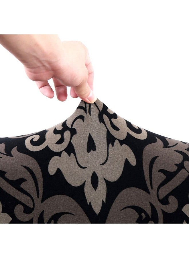 House of Quirk Wingback American Side Chair Slipcover-Accent Chair Cover Slipcover with Arm,Washable Dining Chair with Nailed Trim Protector for Dining Living Room (Black Motif) - Image 5