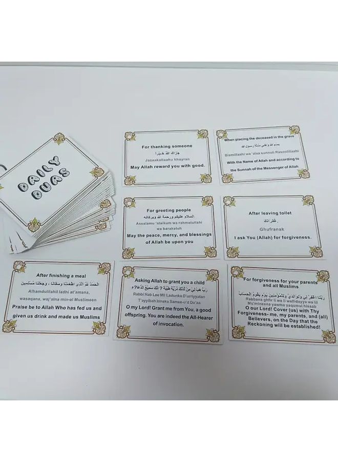 Daily Dua Cards Islamic Flash Cards With Transliteration Muslim Ramadan Gift - Image 5