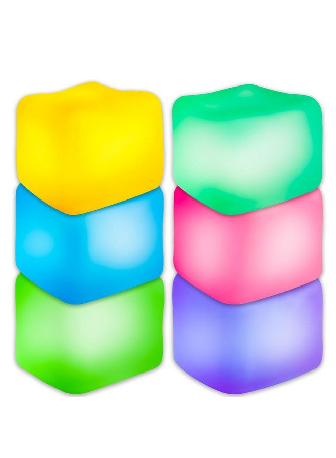JANESVISSY 6Pcs Stress Cube Glow in The Dark Toys,Sensory Squeeze Toy with Super Solid Squishy,Fidget Squishy Toys for Kids and Adults,Ice Cube Toys,High Density Squeeze Balls - Image 1