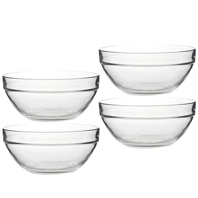 Multifunction Glass Dessert Bowls Set of 4 Clear Small Pudding Bowls for Serving - Image 2