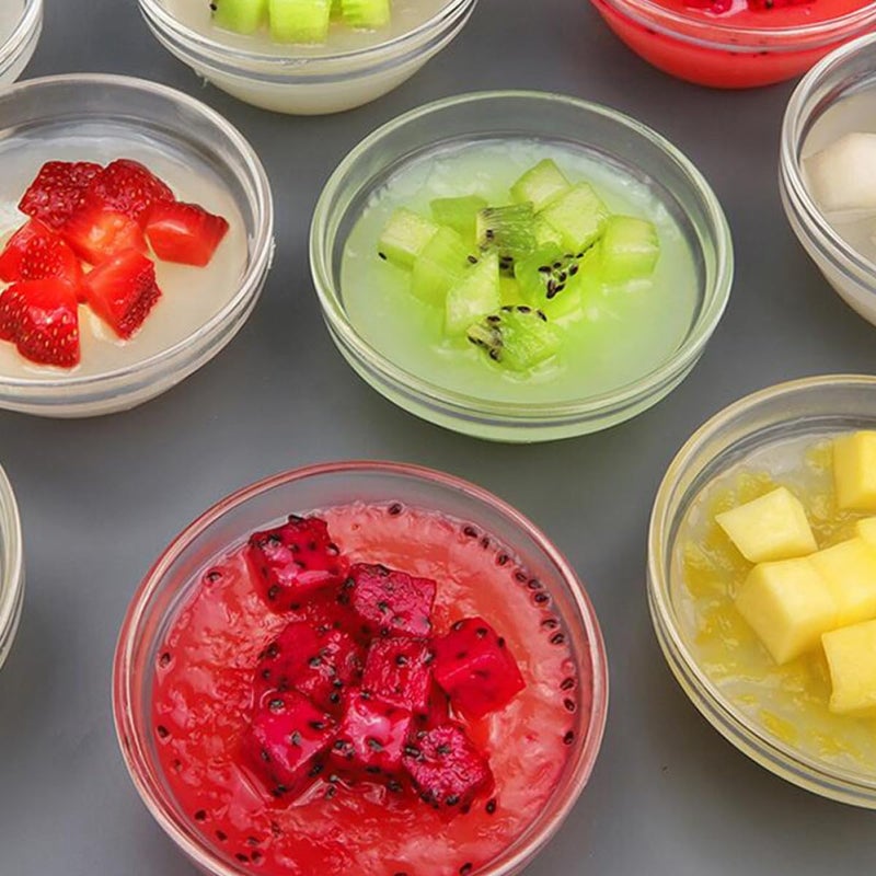 Multifunction Glass Dessert Bowls Set of 4 Clear Small Pudding Bowls for Serving - Image 5