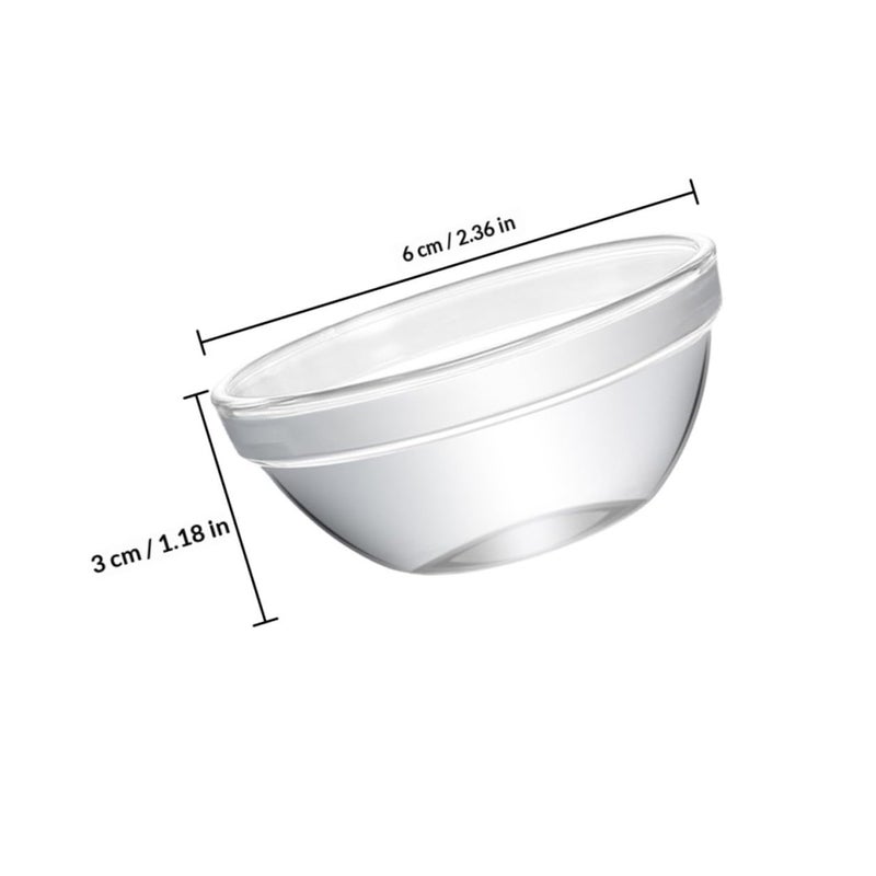 Multifunction Glass Dessert Bowls Set of 4 Clear Small Pudding Bowls for Serving - Image 3