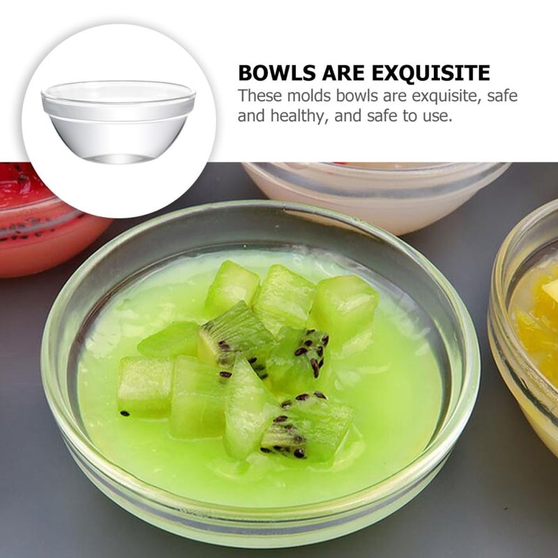 Multifunction Glass Dessert Bowls Set of 4 Clear Small Pudding Bowls for Serving - Image 4