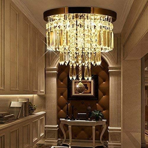CRYSTA WORLD K9 3 Watts Crystal Chandelier Light Fixture,Warm White,Round - Image 2