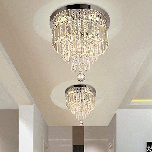 CRYSTA WORLD K9 3 Watts Crystal Chandelier Light Fixture,Warm White,Round - Image 3