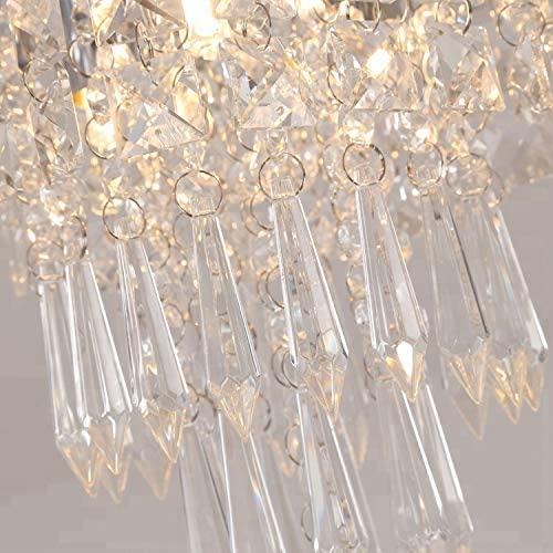 CRYSTA WORLD K9 3 Watts Crystal Chandelier Light Fixture,Warm White,Round - Image 4