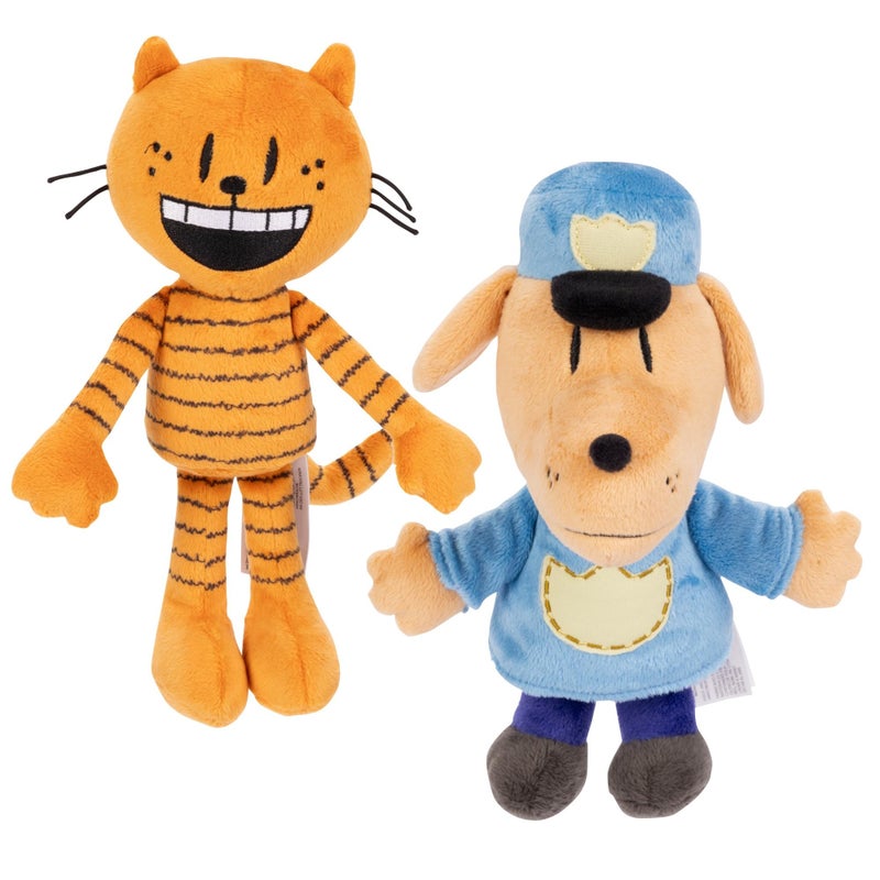 Dog Man JAKKS Dog Man Movie Plush - Dog Man and Petey Plush 2-Pack, Collect All Dogman Plush Pacific, Based on The Dog Man Movie, for Kids Ages 4 Years and Up - Image 1