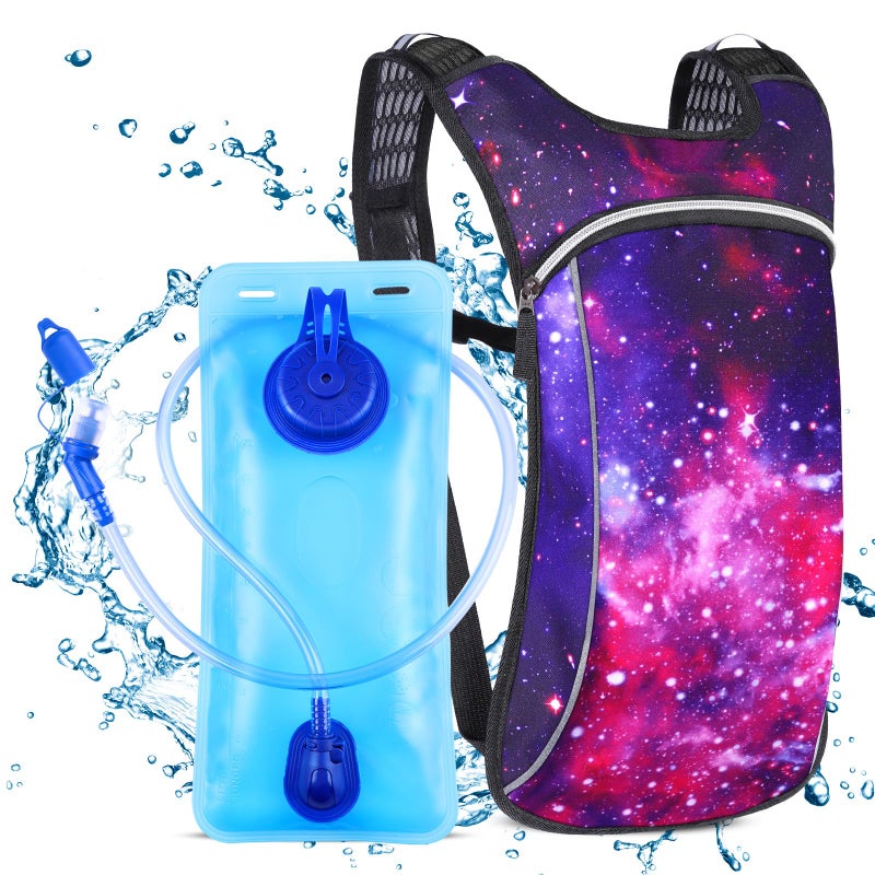 KUYOU Rave Hydration Pack, Hydration Backpack with 2L Hydration Bladder, Festival Essential Water Backpack for Hiking, Running, Cycling, and Music Festivals - Image 1