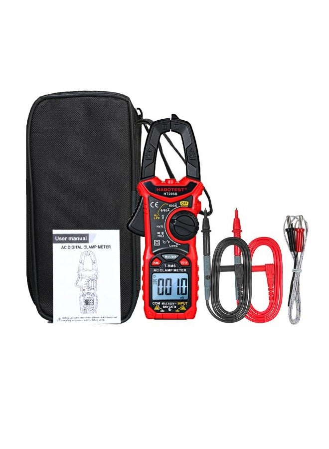 HABOTEST AC/DC Digital Clamp Meter for Measuring AC/DC Voltage , AC/DC Current, Frequency, Duty Cycle, Diode, Resistance, Continuity, Transistors  Test, NCV Clamp Multimeter - Image 2