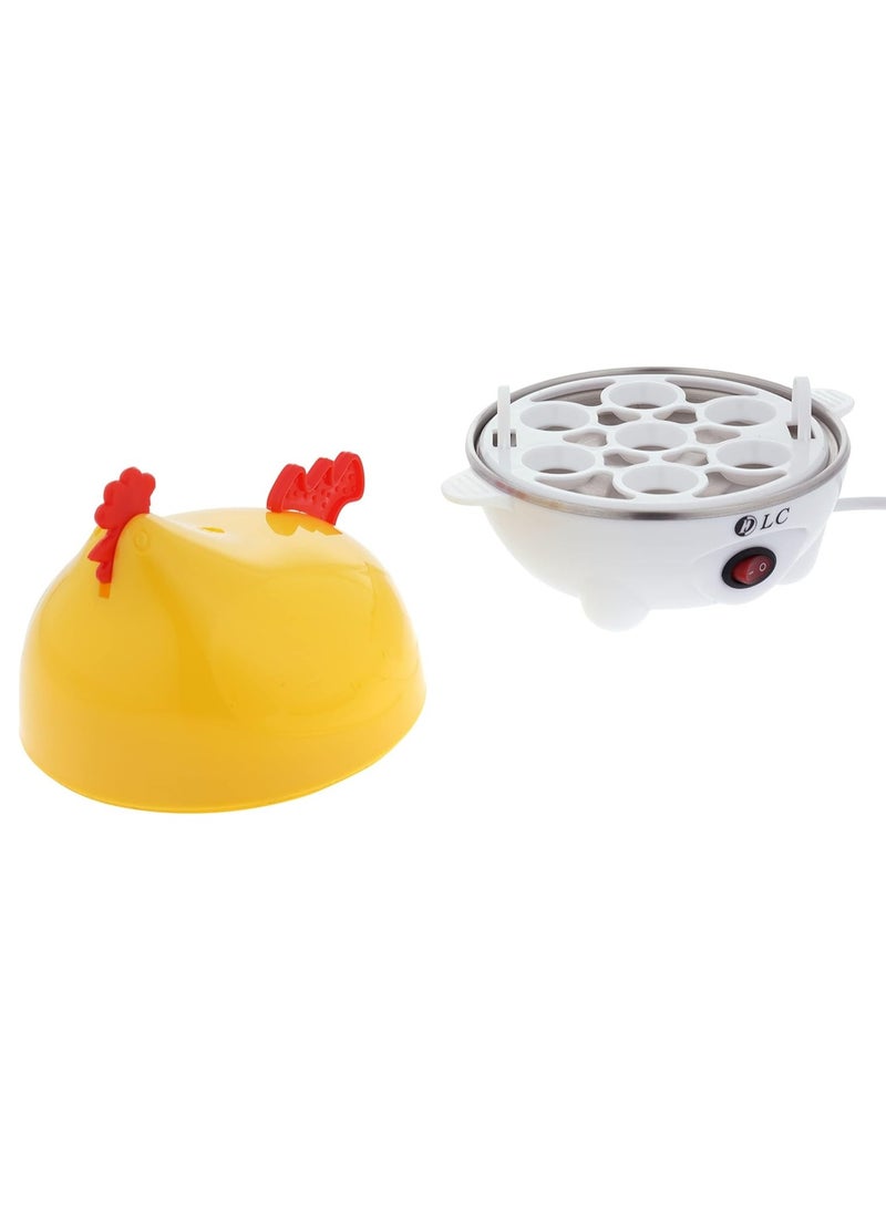Fast Egg Boiler Stainless Steel Egg Steamer Automatic Power Off Suitable For Steaming Boiling Fried Eggs Yellow  - Image 2