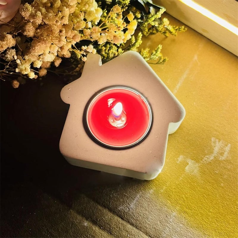FirstTry Tealight Candle Holder Mold I 3D House Shape Candlestick Epoxy Deep Casting Silicone Mould I for DIY Handmade Art Craft Jewelry Storage Box Trinket Container Home Table Decoration - Image 3