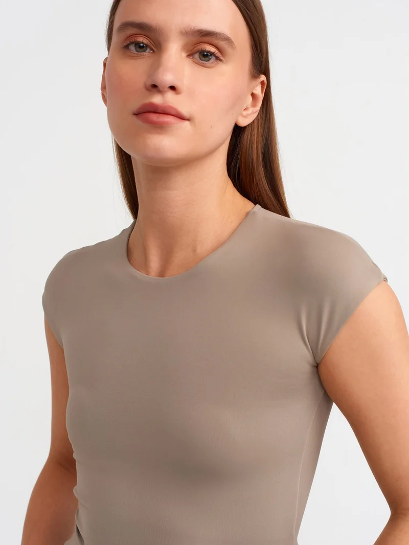 Dilvin 30856 Polyamide T-Shirt-Mink