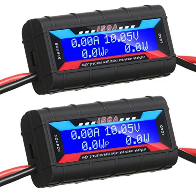 2 Pieces Current Analyzer, 150A High Precision Amp Meter, Digital LCD Backlight Power Monitor, Battery Consumption Performance Tester, Stable Circuit Detection Tool - Image 1