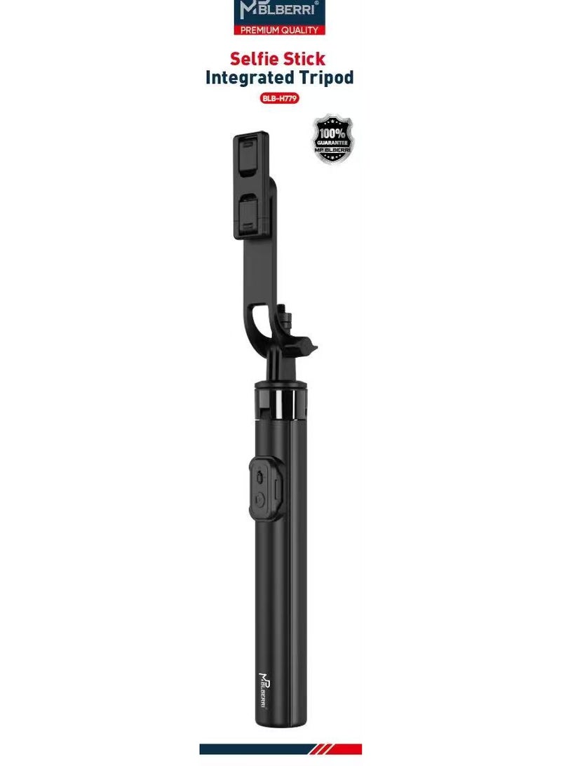 MPBLBERRI Selfie Stick with Integrated Tripod & Bluetooth Remote – Extendable Selfie Stick Tripod for iPhone, Samsung & Android Smartphones, Portable Vlogging & Travel Stand - Image 2