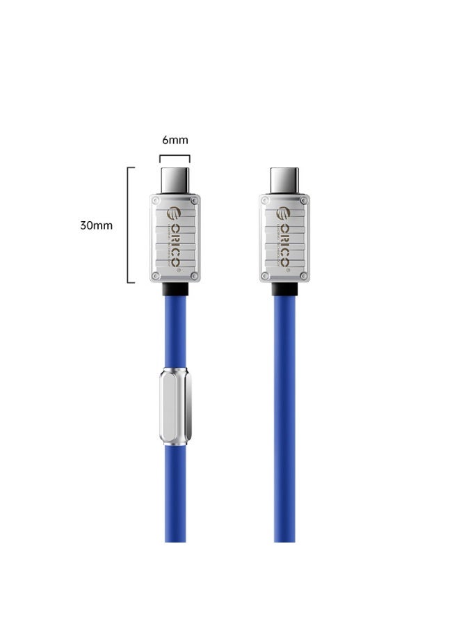 Orico 240W full-function Type-C data cable, dual-head mobile phone charging cable, 8K high-definition screen projection, 40Gbps transmission for lPhone 15/15 Pro/15 Plus/15 Pro Max, MacBook Pro, Samsung Galaxy S22/S10, Pixel, LG - Image 2