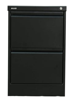 RIGID Steel Curved 2 Drawers Filing Cabinet Black 73x46.5x62cm  - Image 5