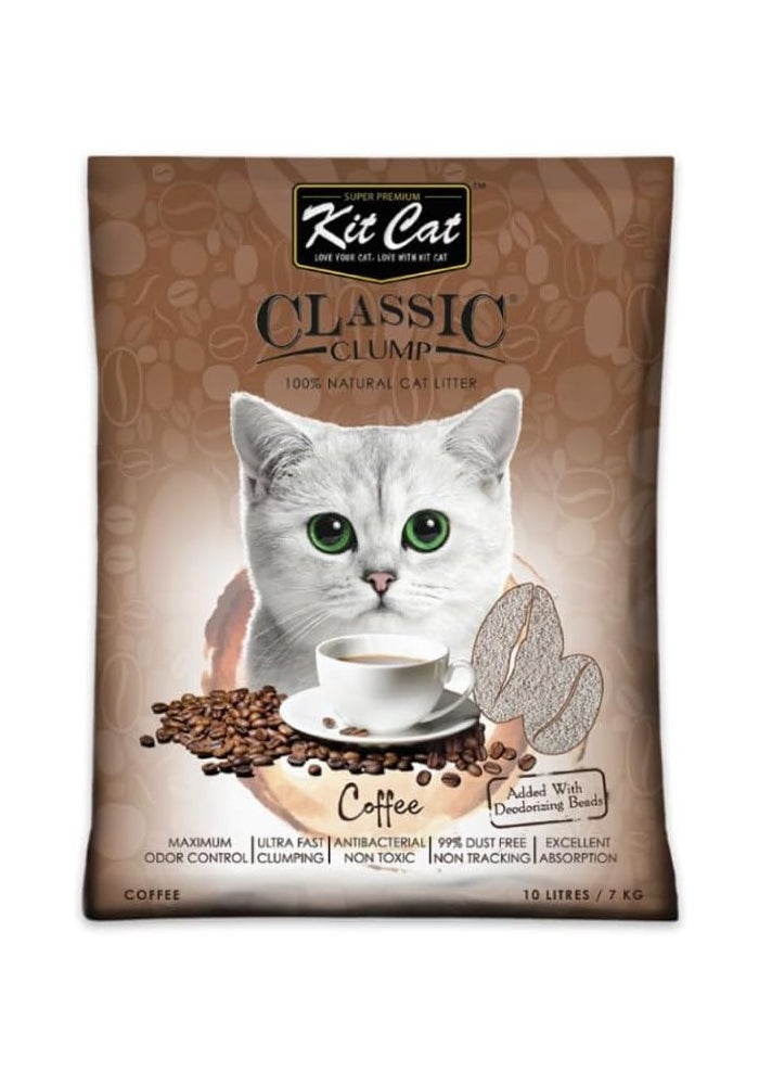 Kit Cat رمل قطط كيت كات كلاسيك كلومب، 10 لتر
