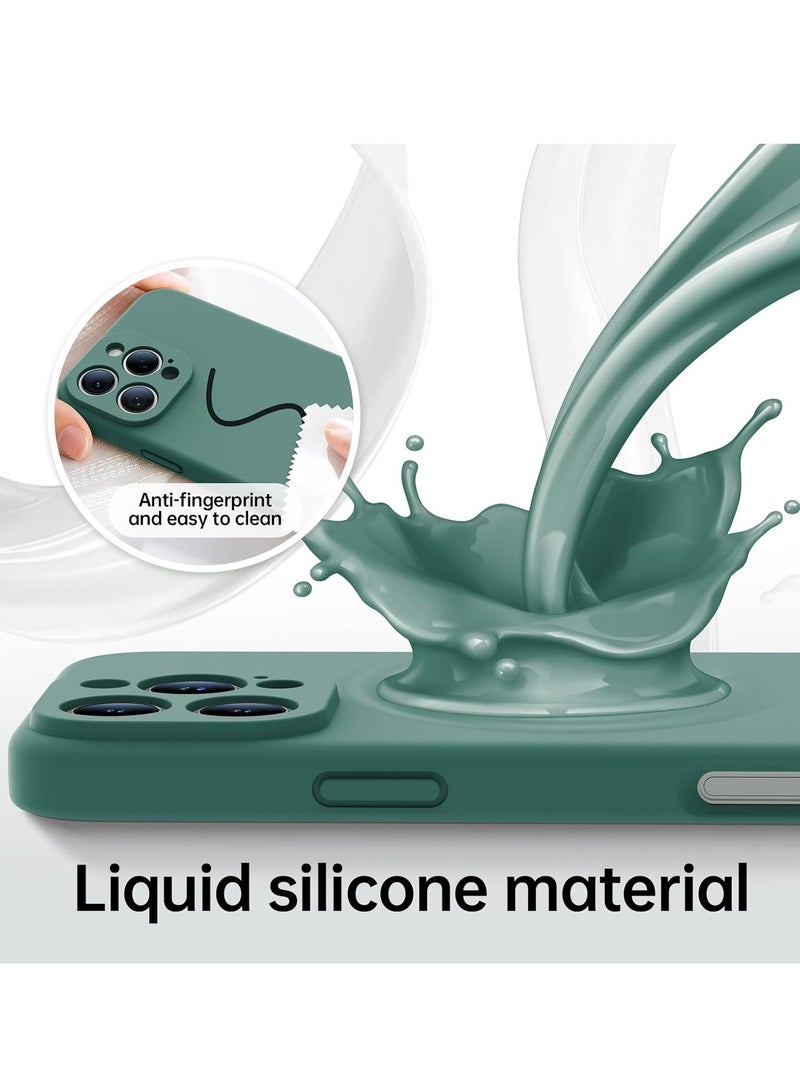 ELTRAZONE iPhone 16 Pro Max Case with 2 Screen Protectors – Liquid Silicone Protective Phone Case (6.9") – Compatible with MagSafe – Upgraded Camera Protection – Dark Green - Image 5