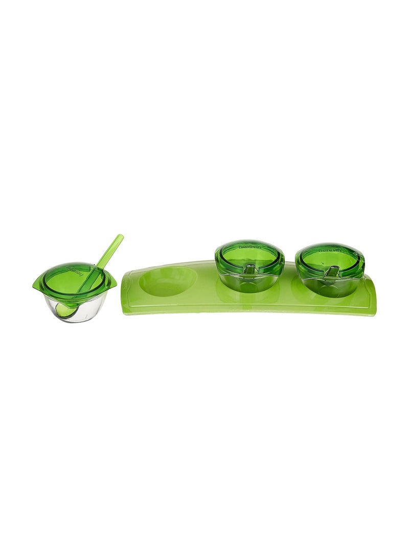 HEREVIN Herevin Imperia Snacks Serving Set with Spoon and Cover, 3-Pieces, Color May Vary  - Image 2