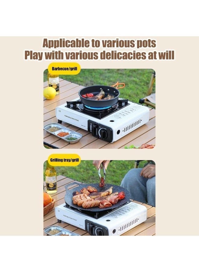 ARNOTEC موقد غاز محمول للتخييم 2900 واط مع واقي ريح وحقيبة حمل – موقد خارجي قابل للتعديل للنار للتخييم، المشي، الشواء والاستخدام الطارئ - Image 5