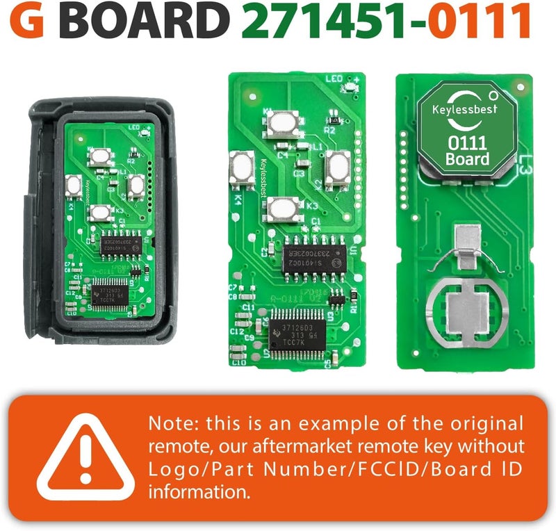 Keylessbest Replacement Key Fob for 2005-2007 Toyota Avalon - 4 Buttons, 315MHz - Image 4