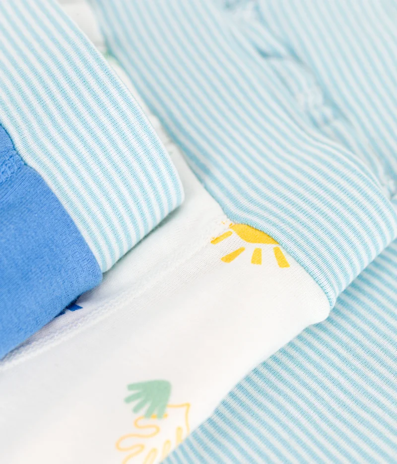 Petit Bateau Children's printed cotton boxers with a covered waistband - 3-Pack