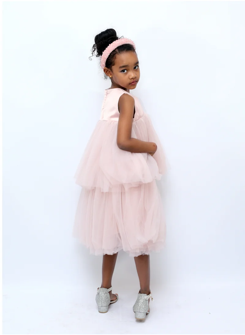 دىدانيالا Margarita Party Dress Pink Colour with Jacket