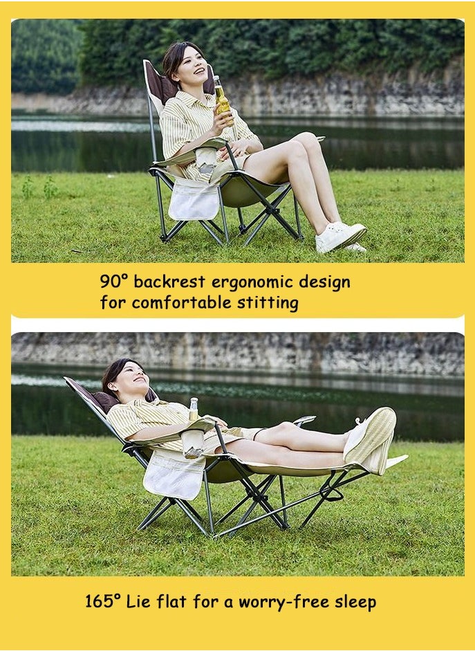 Sharpdo Foldable Beach Chair with Bottle Holder Outdoor Camping Home Office Folding Bed,Suitable for Camping, Beach, Outdoor Activities 50*50*(90-160)cm,2 Modes  - Image 5
