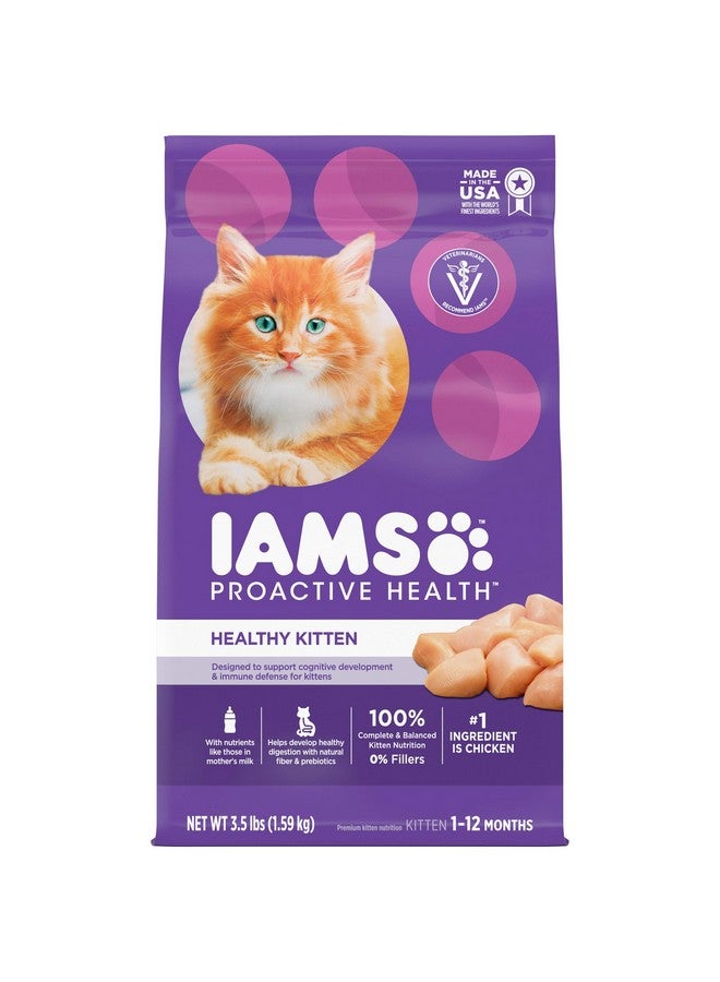 Iams Proactive Health Healthy Kitten Dry Cat Food With Chicken Cat Kibble, 3.5 Lb. Bag - Image 1