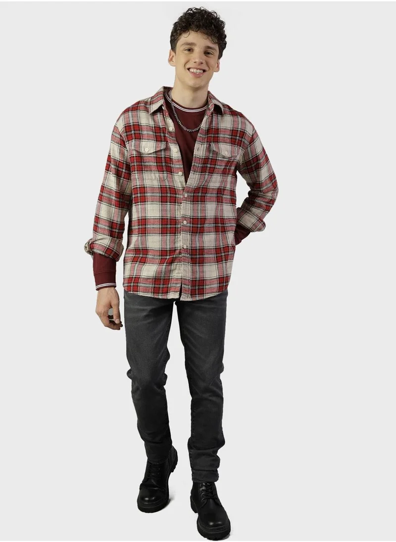 American Eagle Checked Regular Fit Shirt