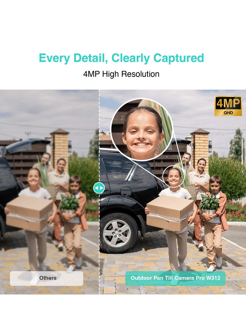 Botslab Outdoor Pan/Tilt Camera Pro W312 – 360° AI-Powered Smart Security Cam with NVR Support, All-Weather Protection, Multi-Scene Detection - Image 4